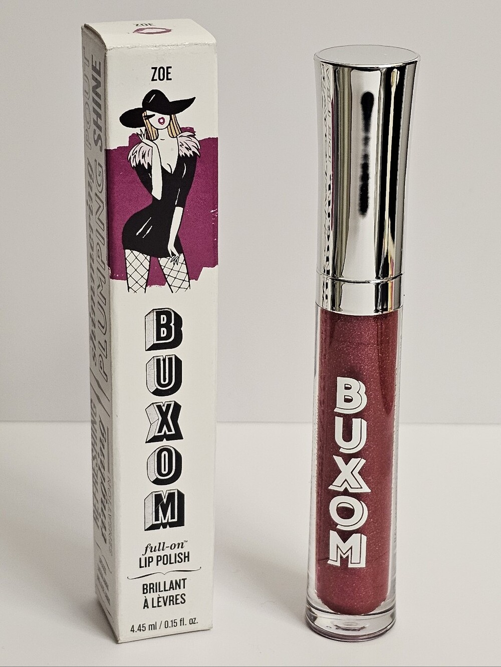 Buxom Full-On Plumping Lip Polish zoe burgundy shimmer makeup beauty NEW NIBNe